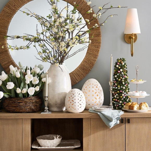 Pottery Barn Rejuvenation William Sonoma Brass Wall Sconce White Linen Shade NWT - Picture 2 of 9